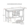 thumbnail image 4 of Simpli Home Carlton Sideboard Buffet & Wine Rack, 4 of 6