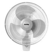 Air King 12-Inch 1/50 HP 3-Speed Commercial-Grade Oscillating Wall Fan, White