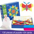 thumbnail image 1 of Rompecabezas De Madera Con Forma Geométrica Creativa Montessori, Rompecabezas Tangram, Juguete Para Regalo Educativo Para La Primera Infancia Sweethay FN003177-00, 1 of 6