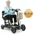 thumbnail image 1 of Durable Heavy Duty 4 Wheel Mobility Scooter for Seniors & Adult - Compact Electric Wheelchair w/ Huge Seat Space - 300 lbs Capacity - Matte Sky Blue, 1 of 9