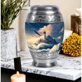 thumbnail image 7 of Light House Cremation Urn For Adult Ashes, Large Urns For Men Adult Male, Blue Keepsake Urn, Orange Little For Ashes Set Of 4, Memorial Keepsake Urns For Mother And Father10&3 Inch, 7 of 7