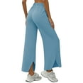 thumbnail image 5 of ClodeEU Women's Oversized Elastic Waist Comfortable Fitness Wide Leg Pants Blue,Womens Plus S, 5 of 8