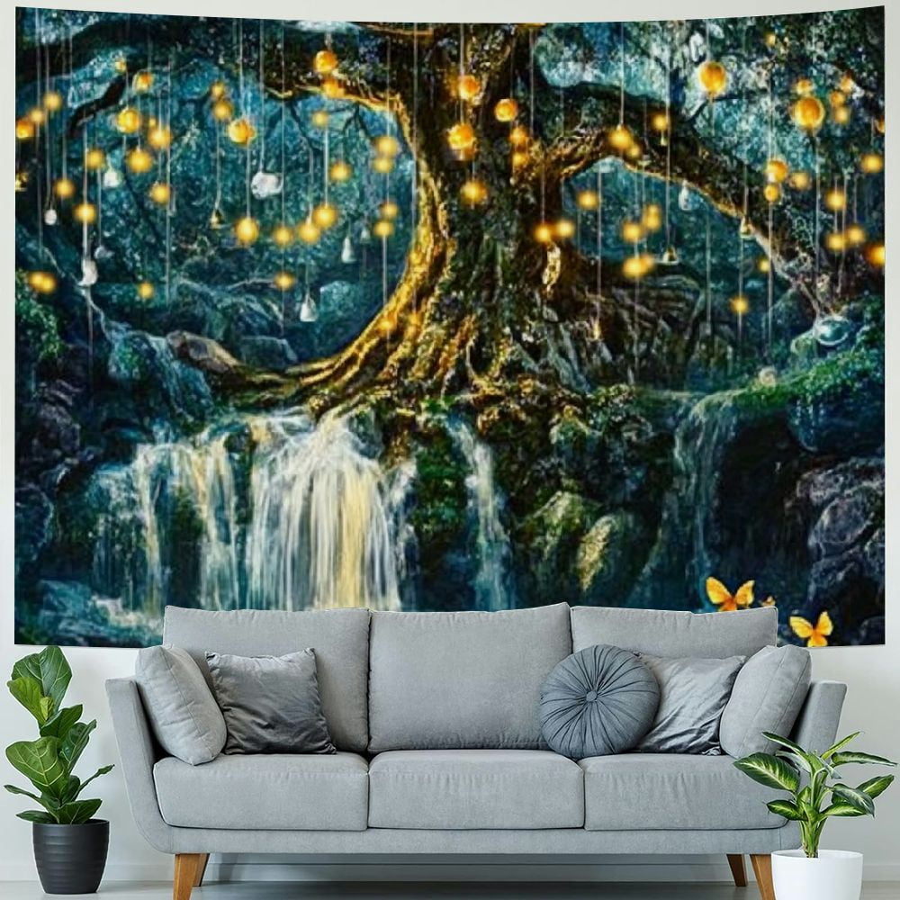 BELECO Forest Tapestry Wall Hanging - Sunlight Jungle Landscape Art For Bedroom, Living Room, Dorm