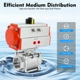 thumbnail image 4 of 8.46*4.33*10.24in 15Nm Manual Pneumatic Air Actuated Stainless Ball Valve Single Acting Spring Return, 4 of 18