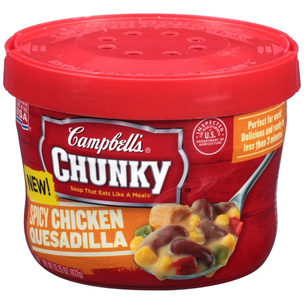 (4 Pack) Campbell's Chunky Spicy Chicken Quesadilla Soup Microwavable