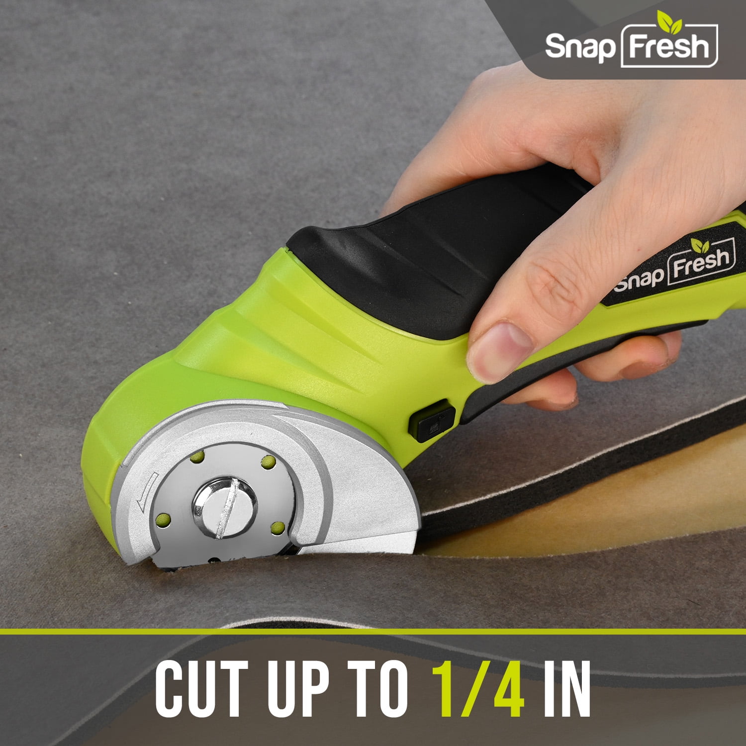 SnapFresh Cordless Electric Scissors, 4V Cardboard Cutter, Mini Cutter with a Replacement Blade/Charger, EC0601