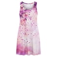 thumbnail image 4 of PNTUTB Summer Dress for Women Short Dress Fashionable Print Versatile Flattering Loose Comfortable Casual Round Neck Sleeveless Short Dress, 4 of 6
