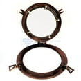thumbnail image 2 of Antique Coke Copper Wall Mounted Nautical Premium Aluminum Vintage Mirror | Ship's Porthole Window | Pirate's Maritime Nautical Themed Decor (24 Inches, Light Antique Window), 2 of 6
