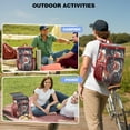 thumbnail image 4 of Abstract Decorative Soft Cooler Bag - 20L Insulated Cooler Backpack, Leakproof Lunch Backpack for Camping, Beach & Picnic, Holds 26 Cans, Elegant Bohemian Pattern, 4 of 5
