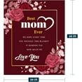 thumbnail image 2 of to My Mom Blanket Gift Mothers Day Blanket from Daughter Son Birthday Valentine for Mom Grandma Women Love You Best Mom Ever Soft Couch Bed Floral Small Baby Throw Blanket 30x40, 2 of 6
