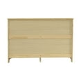 thumbnail image 6 of Better Home Products Solid Pine Wood 6 Drawer Double Dresser in Natural & White., 6 of 8