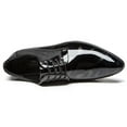 thumbnail image 4 of Santimon Men Oxford Dress Shoes Brogue Floral Patent Leather Casual Formal Business Derby Shoes Black 12.5 US, 4 of 8