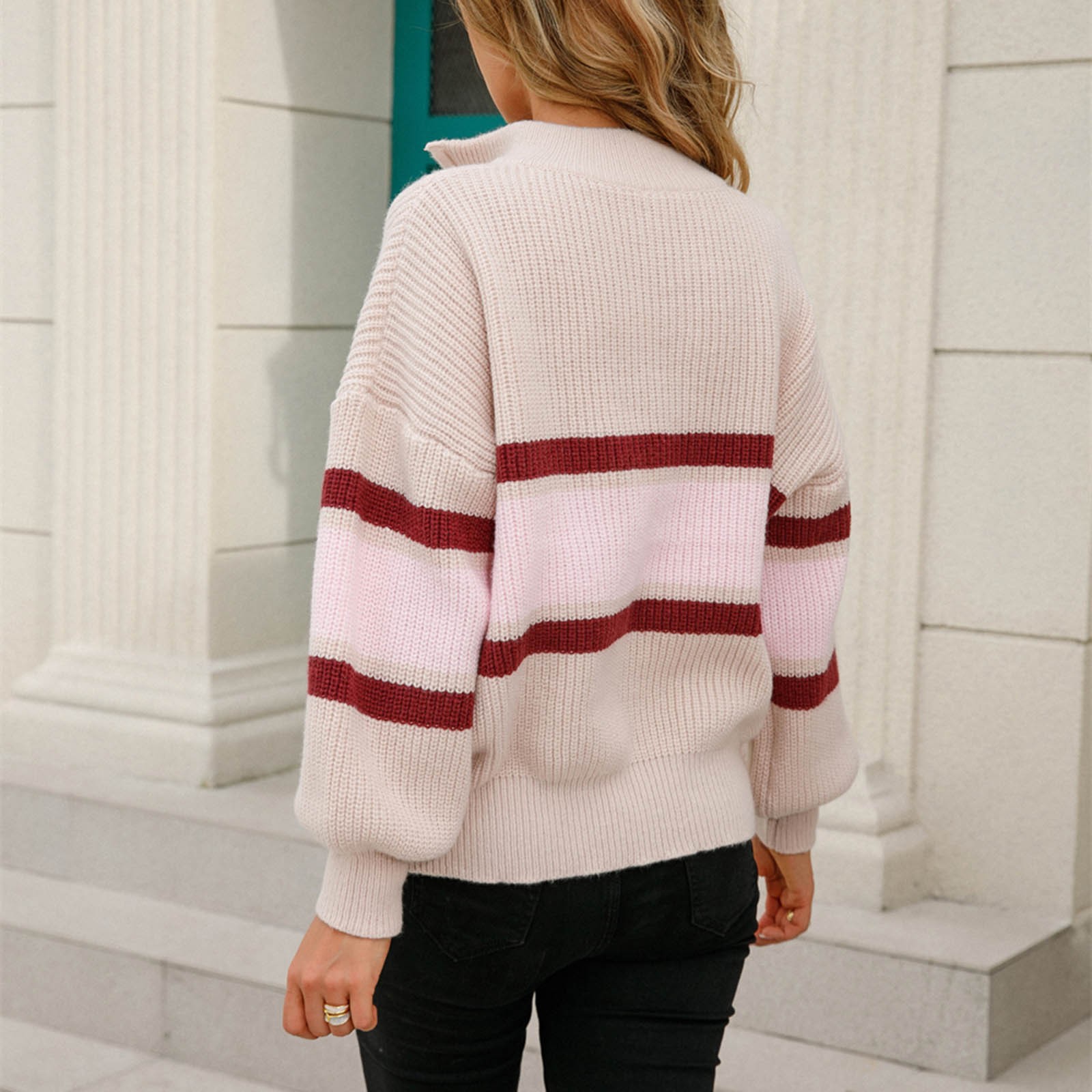 Plus Size Basic Sweater Women's Plus Long Sleeve V Neck Drop - Temu
