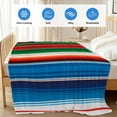 thumbnail image 4 of Mexican Serape Cooling Blanket,Lightweight Breathable Summer Throw Blanket with Double Sided Cold Effect,Colorful Stripes Vertical Lines Abstract Picnic Blankets Bed Sheet for Hot Sleepers 50"x60", 4 of 8