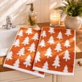 thumbnail image 6 of Rysoverian 2 Pcs Christmas Tree Hand Towels Soft Absorbent Fingertip Towels Holiday Kitchen Bathroom Decor, 6 of 7