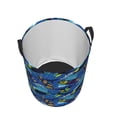 thumbnail image 3 of Balery Hawaiian Style Round Laundry Basket with Handles Waterproof Freestanding Laundry Hamper for Clothes Toys in the Dorm and Family-Small, 3 of 8