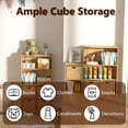 thumbnail image 5 of 5 Cube Open Shelf Bookcase, Storage Organizer Shelves for Bedroom Closet, Space Saving 6 Layer Bookshelf, Compact Bookcase Unit Ideal for Small Spaces,23.39*9.25*52.05 in, 5 of 7