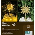 thumbnail image 4 of LED Metal 3D Star Christmas Tree Topper for Battery Operated Star Treetop Christmas Tree Decoration 11.81inch/30cm, 4 of 5