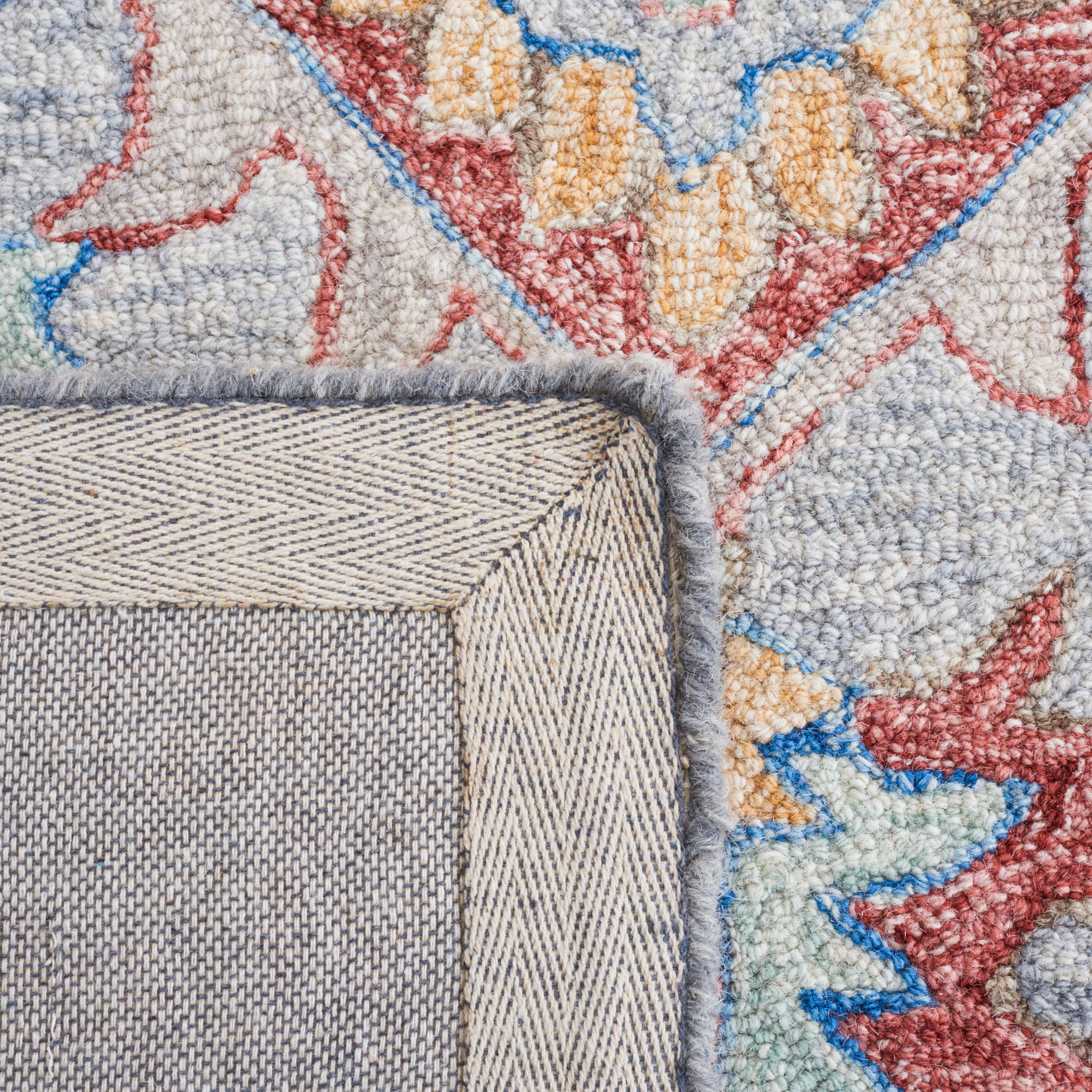 SAFAVIEH Metro David Medallion Area Rug, Grey/Rust, 6' x 6' Square