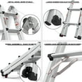 thumbnail image 6 of 22 FT Little Giant Ladder, 5-in-1 Aluminum Multi Position Ladder with Wheels, 5 Step Folding Telescoping Ladder, Tall Ladders for Home Ceilings, Indoor Outdoor Professional Use, 330lb Load, 6 of 11