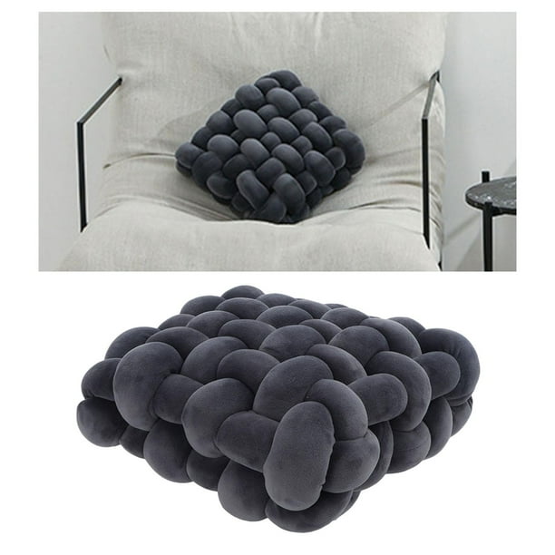 Cojin creativo con nudo de cojin para sofa cojin anudado decorativo voluminoso grueso color solido acogedor hecho Gris oscuro BLESIY cojin nudo Bodega Aurrera en linea