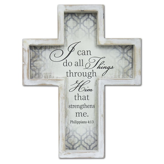 Wall Cross-I Can Do All Things-Framed (8 1/2" x 11")