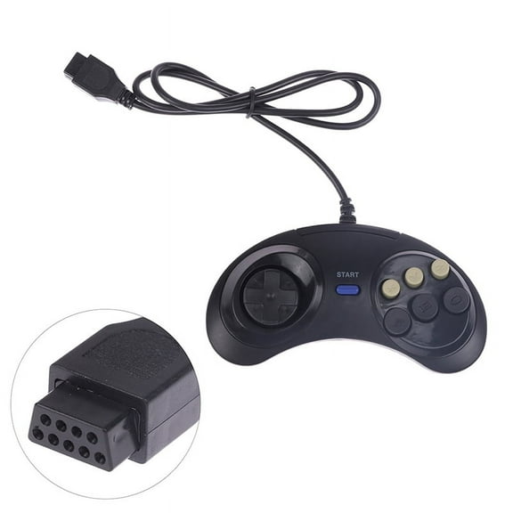 Classic Wired 6 Buttons Joypad Handle Game Controller For SEGA MD2 Mega Drive