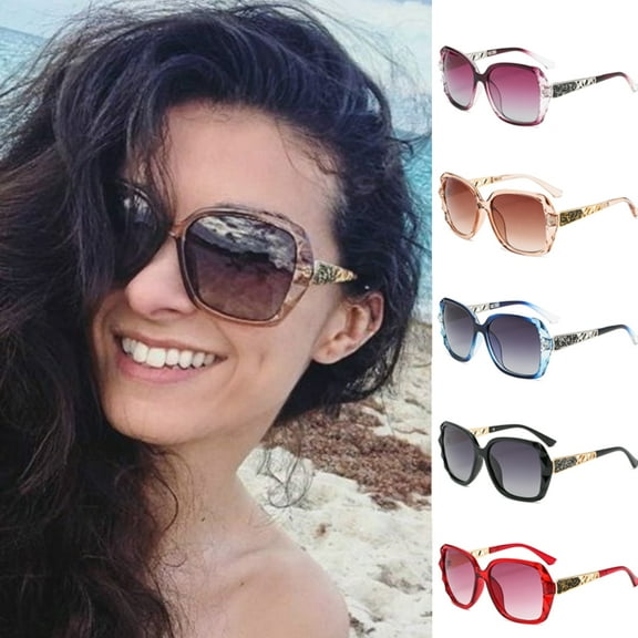 Sunglasses Womens Ladies Polarised Retro Sun Glasses Big Frame Oversized Shades UV Protection