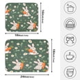 thumbnail image 4 of Gray Bunny Carrot Pattern Drying Dish Mat Quick Drying Absorbent Soft Durable for Kitchen 18" x 24", 4 of 10