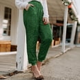 thumbnail image 1 of WILLBEST Pantalones Casuales para Mujer, Leggings de Cintura Alta con Lentejuelas y Cordón Ajustable para Fiestas de Moda. Mediana, 1 of 6