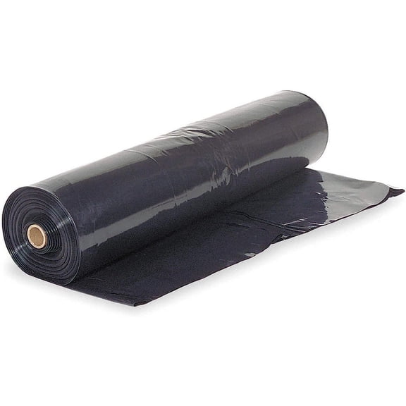 UlaREYoy - Black Plastic Sheeting - 10 mil - (5' x 100') - Black Plastic Tarp, Polyethylene Vapor Barrier Plastic Sheeting, Black Painters Tarp, Roll of Heavy Duty Plastic