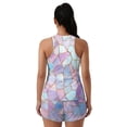thumbnail image 2 of Xoenoiee Stained Glass Print Tankini Swimsuits for Women Two Piece Tummy Control Bathing Suit with Pockets Sleeveless Swimwear with Bottom for Ladies, L, 2 of 7