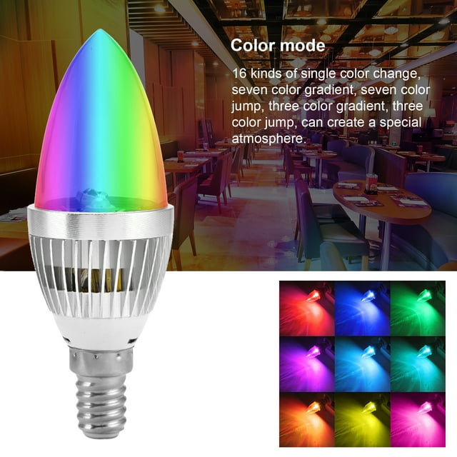 Luz de color LED Jadeshay E14/E12 3W RGB LED luz de vela que cambia de color