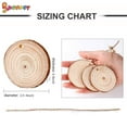 thumbnail image 3 of Spencer 10Pcs Natural Hanging Wood Slices Christmas Craft Wood Kit with Hole DIY Kids Painting Arts Christmas Tree Ornaments for Wedding Party Decoration Crafts "3.5-4 inches", 3 of 8