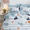thumbnail image 3 of Light & Dark Whale Print Bedding Set, 3 of 11