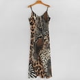 thumbnail image 5 of Wild Animal Print Fabric Sleeveless Dress Loose Women's Dress Dresses Luxury Evening Dresses, 5 of 9
