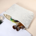 thumbnail image 3 of Unique Bargains Flower Cosmetic Bags Zipper Floral Makeup Bags Women's Makeup Bag Suitable for Coin Lipsticks White, 3 of 7