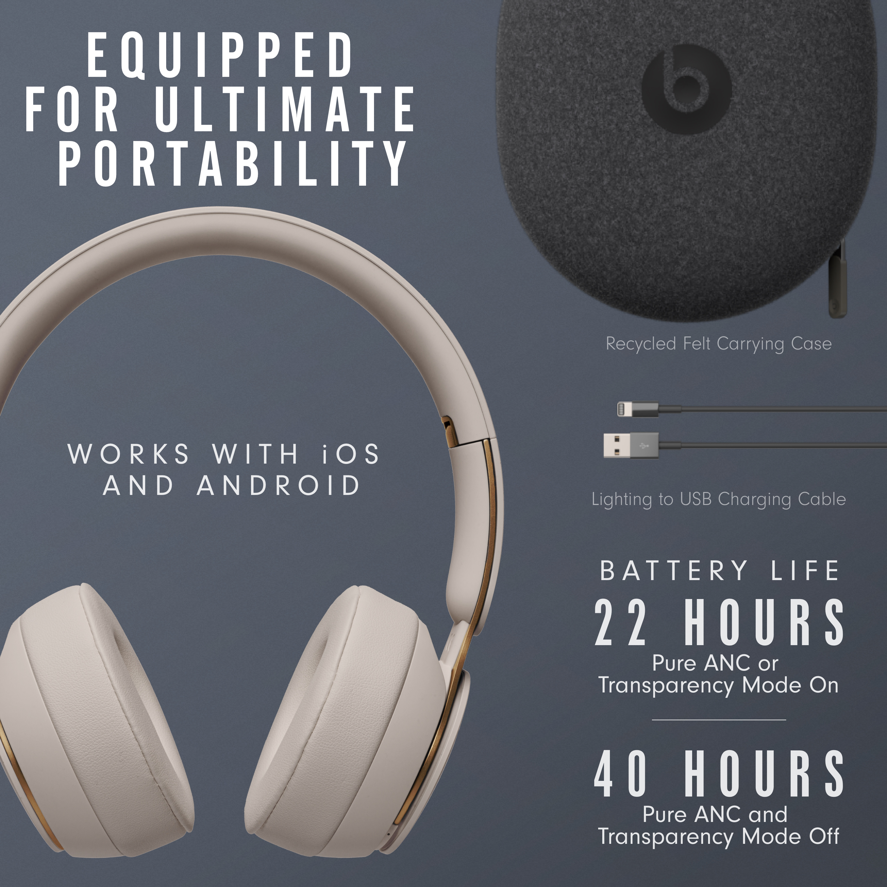 Beats Solo Pro Wireless Noise Cancelling On-Ear Headphones with Apple H1 Headphone Chip - Grey - image 9 of 13