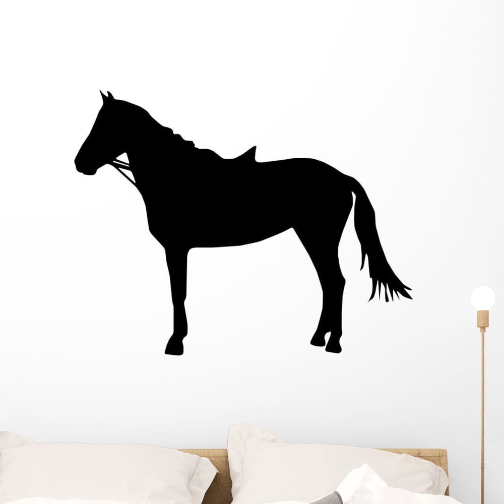 Horse Silhouette Wall Decal Sticker, Wallmonkeys Peel & Stick Vinyl