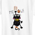 thumbnail image 3 of Instant Message - Meow Halloween Cat Short Sleeve Graphic T-Shirt, 3 of 6