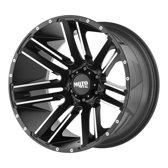 MOTO METAL Rasoir SATIN Noir Rasoir Usiné 20x10 5x127.000 SATIN Noir Usiné (-24 mm) Roue Pneu