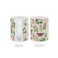 thumbnail image 3 of WIRESTER 11oz 325ml Ceramic Tea Cup Coffee Mug With Handgrip For Gift, Birthday, Anniversary, Christmas - Wildflowers Pink Butterflies, 3 of 7