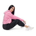 thumbnail image 3 of Pink Women’s cropped windbreaker (White, XS), 3 of 3