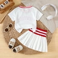 thumbnail image 5 of 9 Month Baby Girl Clothes Newborn Baby Girl Summer Clothes Infant Girl Outfits Sleeveless Ruffle Top and Bloomers Skirt Set 0 3 6 12 Month,Red, 5 of 6