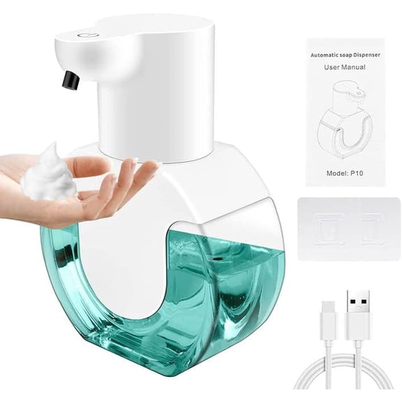 SONGAUN 420ml Automatic Soap Dispenser, Touchless Hand Sanitizer Dispenser with Sensor 4 Gear Adjustable USB Rechargeable Wall Mounted Tabletop Foaming Soap Dispenser for Home Hospital School