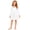F312 White, variant on Curuila Kids Girls Pajama Dress Long Sleeve Solid Color Crew Neck Everyday Wear Comfortable Homewear Dresses Size 5-6 Years