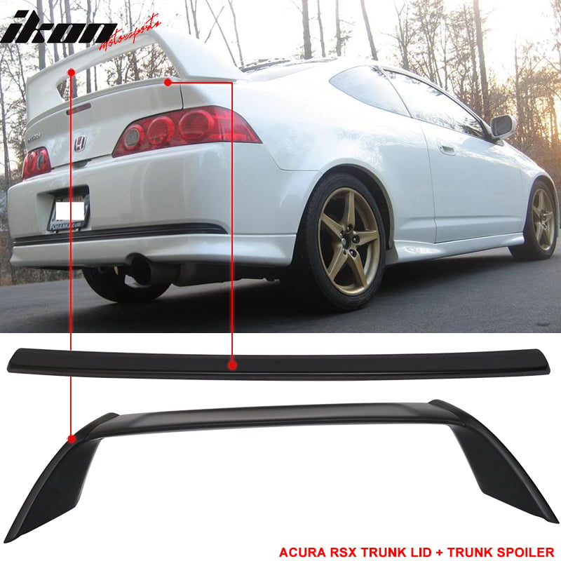 Compatible with 0206 Acura RSX DC5 Mid Trunk Lid + TR Style Trunk Spoiler ABS