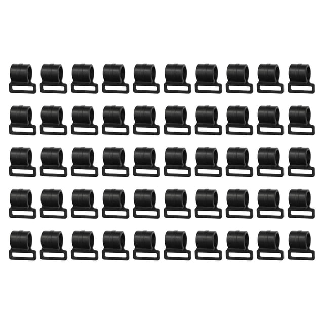 50 clips para postes de tienda de campaña, hebilla de extremo de cuerda elástica, gancho para colgar tiendas de campaña, clip para asegurar mochilas 20 mm