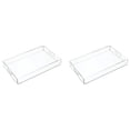 thumbnail image 1 of 2X Transparent Acrylic Tray Acrylic Plate Multifunctional Storage Plate Bathroom Towel Tray, 1 of 9