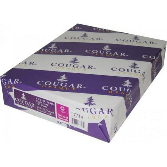 Cougar Opaque White Smooth 70# 8.5"x11" 500 Sheets